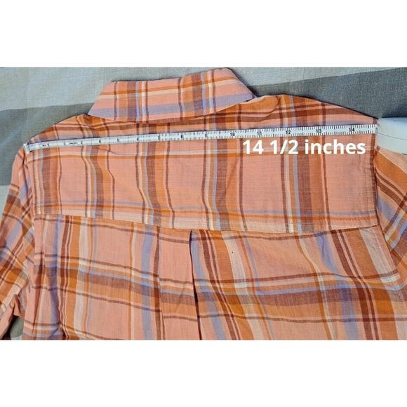 Goodthreads Women's Washed Cotton Boyfriend Shirt , Plaid Long Sleeves XS - Picture 3 of 12